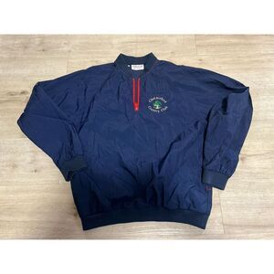 Chelmsford Country Club Mens Vtg Blue 1/4 Pullover Sz L Lowell Boston Golf‎
